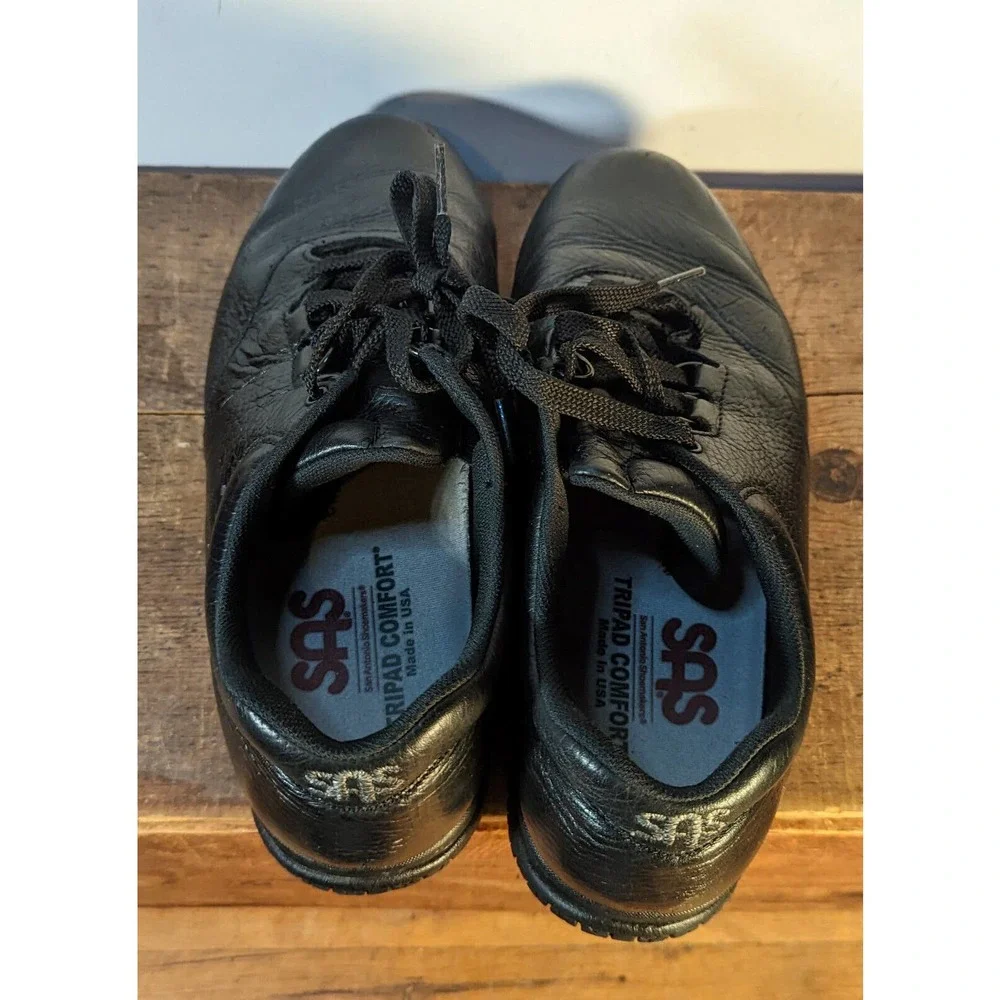 SAS Liberty‎ Slip Resistant Lace Up Comfort Shoes Black Mens sz 7.5 M w/ box